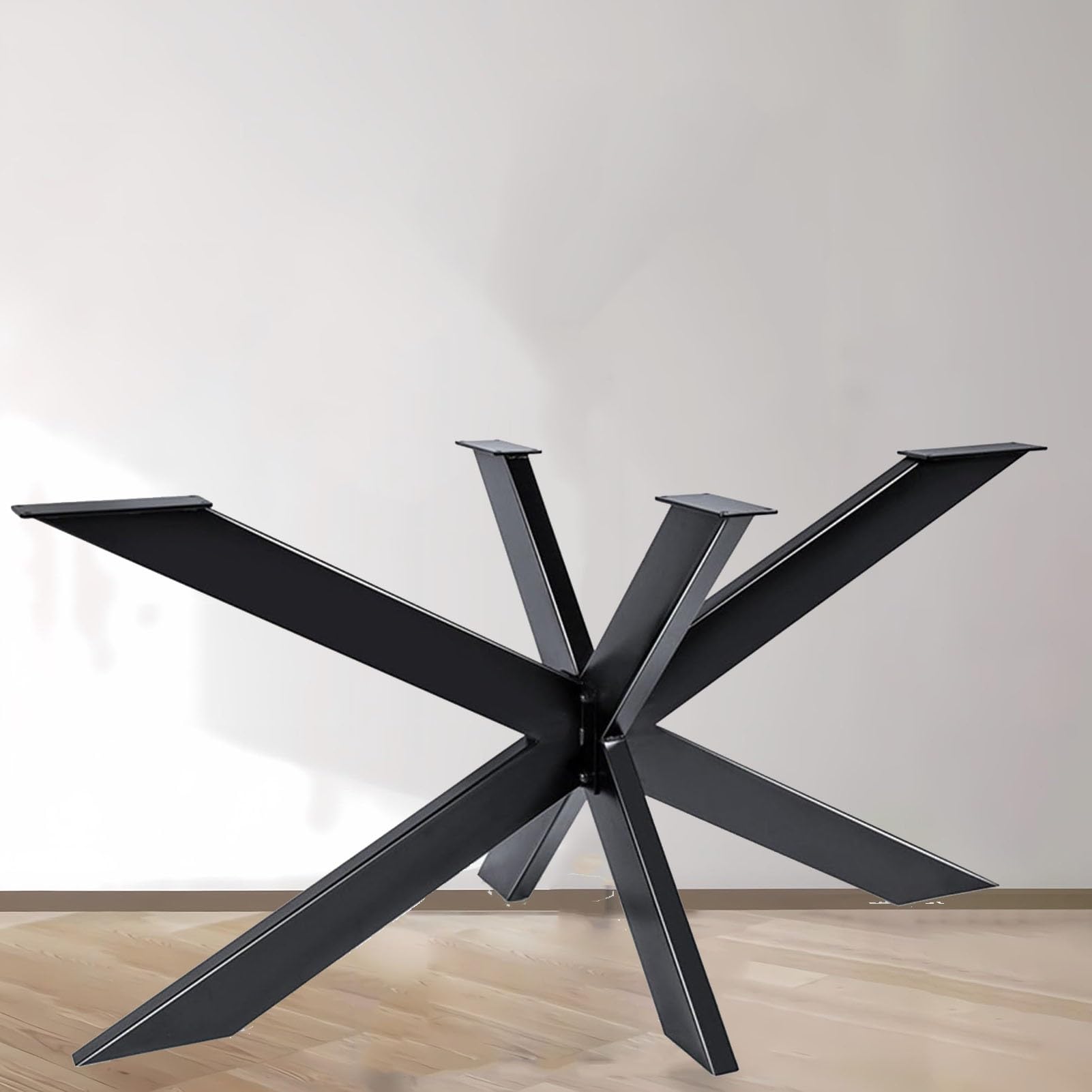 Czarne, malowane proszkowo, stalowe nogi do stołu pająka, styl industrialny, do samodzielnego montażu, nogi do stołu jadalnego, 98 * 40 * 43 cm