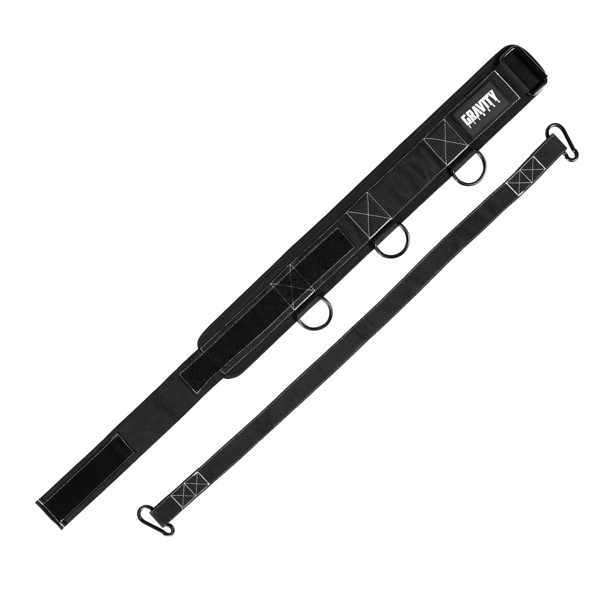 Gravity Fitness 4-in-1 Gewichthefriem voor Krachttraining – Zware Nylon Dipriem voor Squats, Pull-Ups, Sled Pull – Voor Calisthenics, Fitness & Thuisgebruik