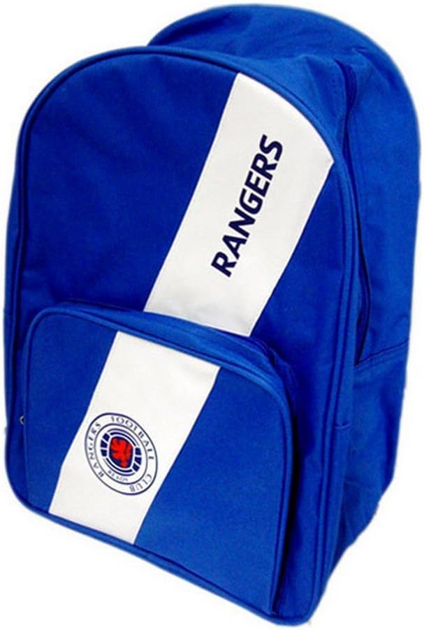 Rangers FC Official Stripe Football Crest Backpack/Rucksack (One Size) (Blue/White)