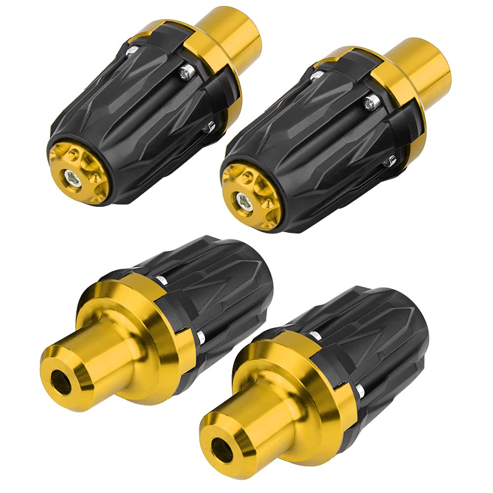 Sturzpads für Motorrad-Rahmen, 10-mm-Slider für Aufprallschutz, Anti-Crash-Pads aus Aluminiumlegierung für Rennen und Hochgeschwindigkeitsfahrten (GOLD)
