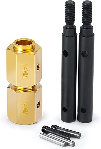 Miniatura 6 de MORLORDY Juego de adaptadores hexagonales de latón de extensión de 0.551in para vehículos a escala 110 RC Crawler Car TRX4