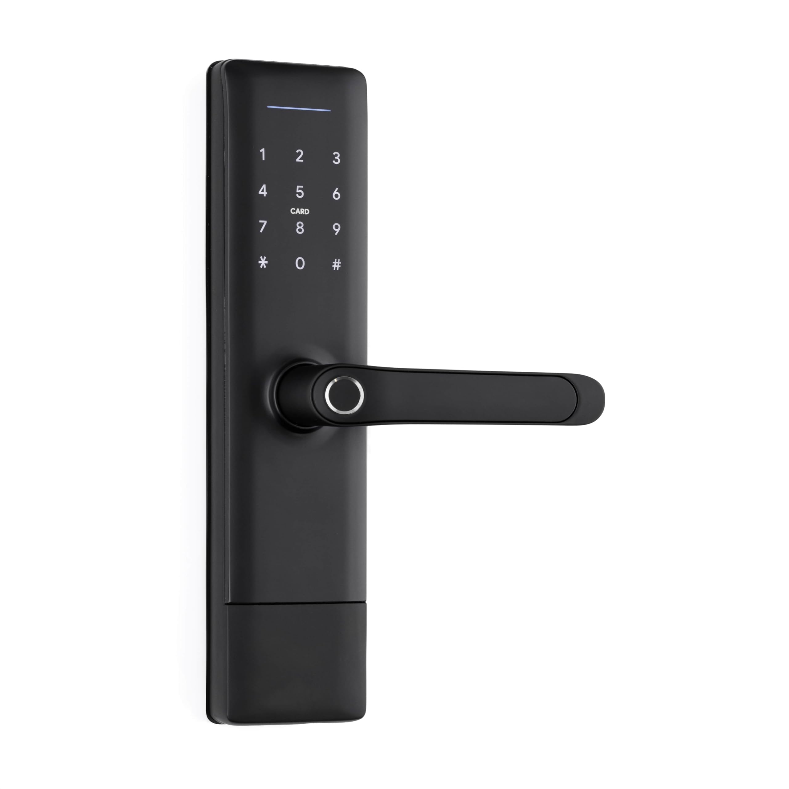 Serrure de porte intelligente TTlock avec poignée – Accès sans clé par code, empreinte ou mobile – Verrou électronique pour porte en bois, aluminium ou portail extérieur