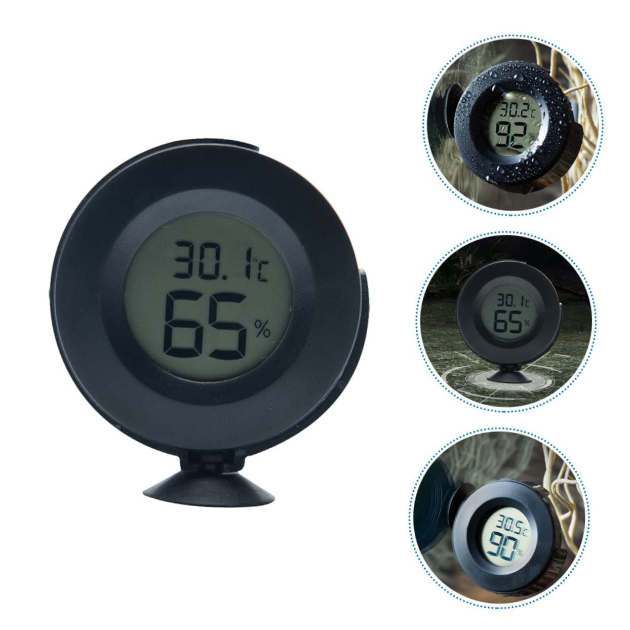 SUPVOX 3pezzi Termometro Igrometro per Rettili Display LCD Misuratore e umidità per Terrari Installazione Facile per Tartarughe Lucertole e Camaleonti