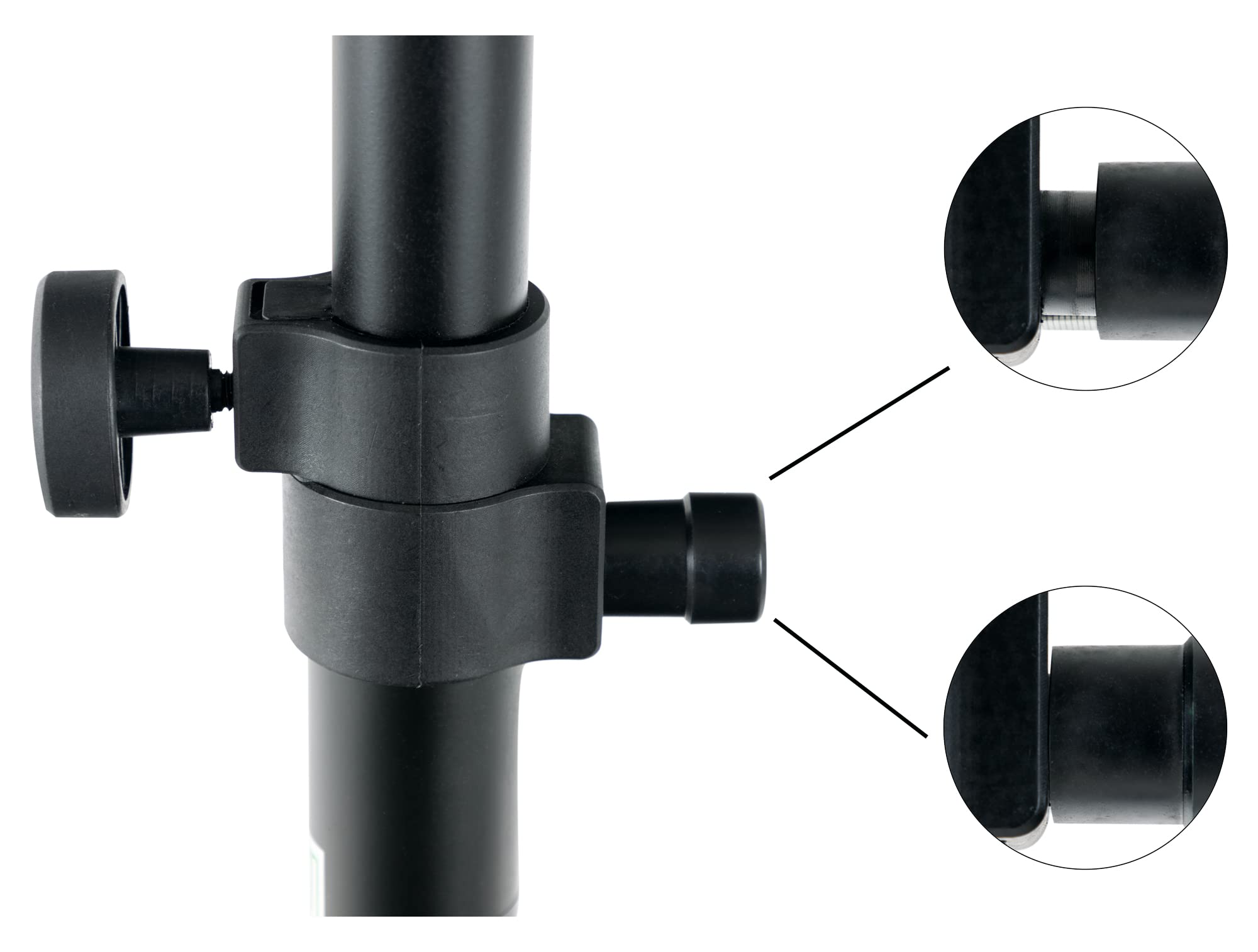 Soporte para Altavoz Pronomic 150cm con Base Redonda, Plato, con Rosca M20 | Base redonda pesada para barras de separación de altavoces, De hierro fundido, Diámetro: 44 cm, Peso: 9, Color: negro, 3 kg