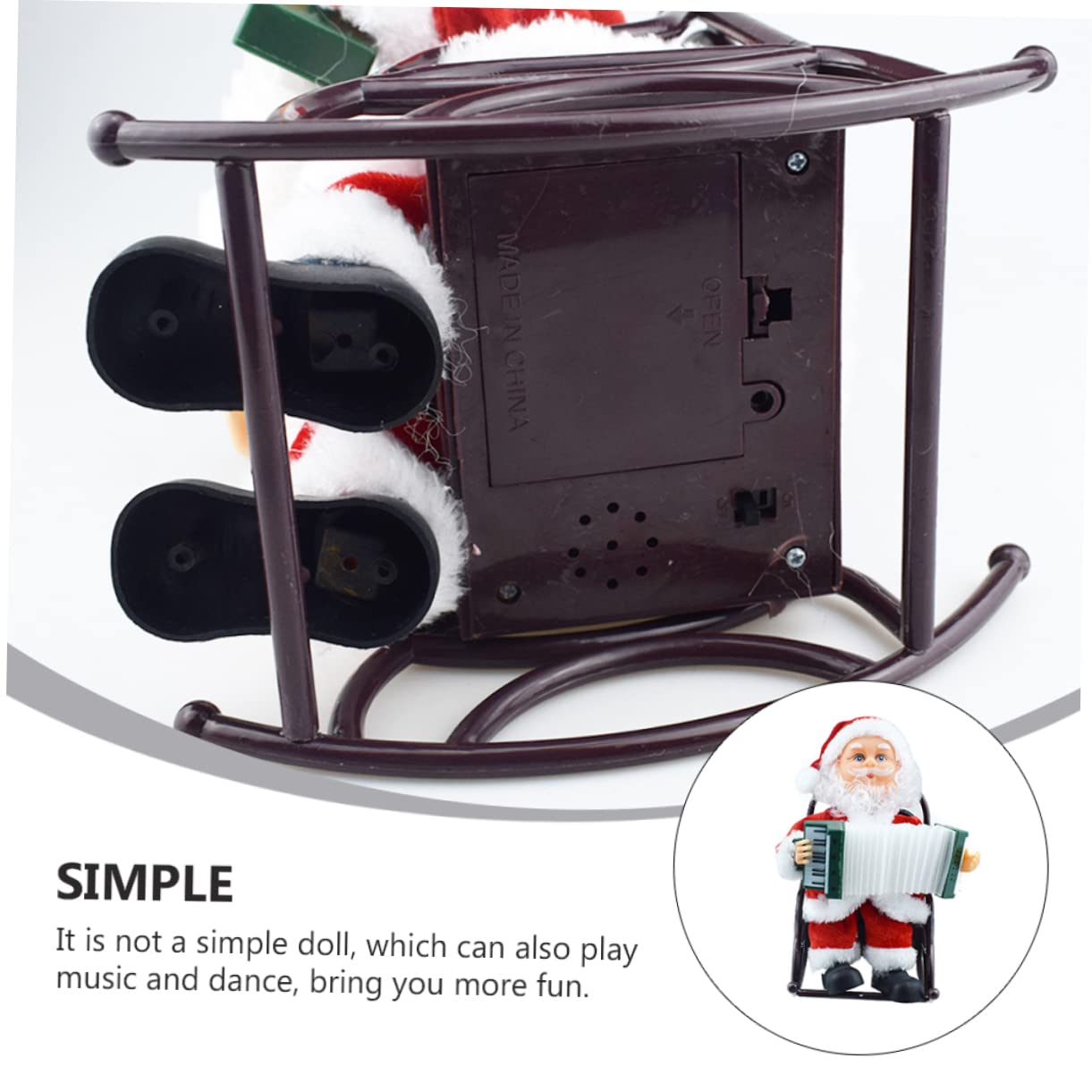 Cabilock 1 Pc Juguete De Papá Noel Juguetes Electricos Juguete Eléctrico De Santa Claus Felpa Juguete Musical De Navidad Regalos Decoraciones Organo Componente Electrónico Niño