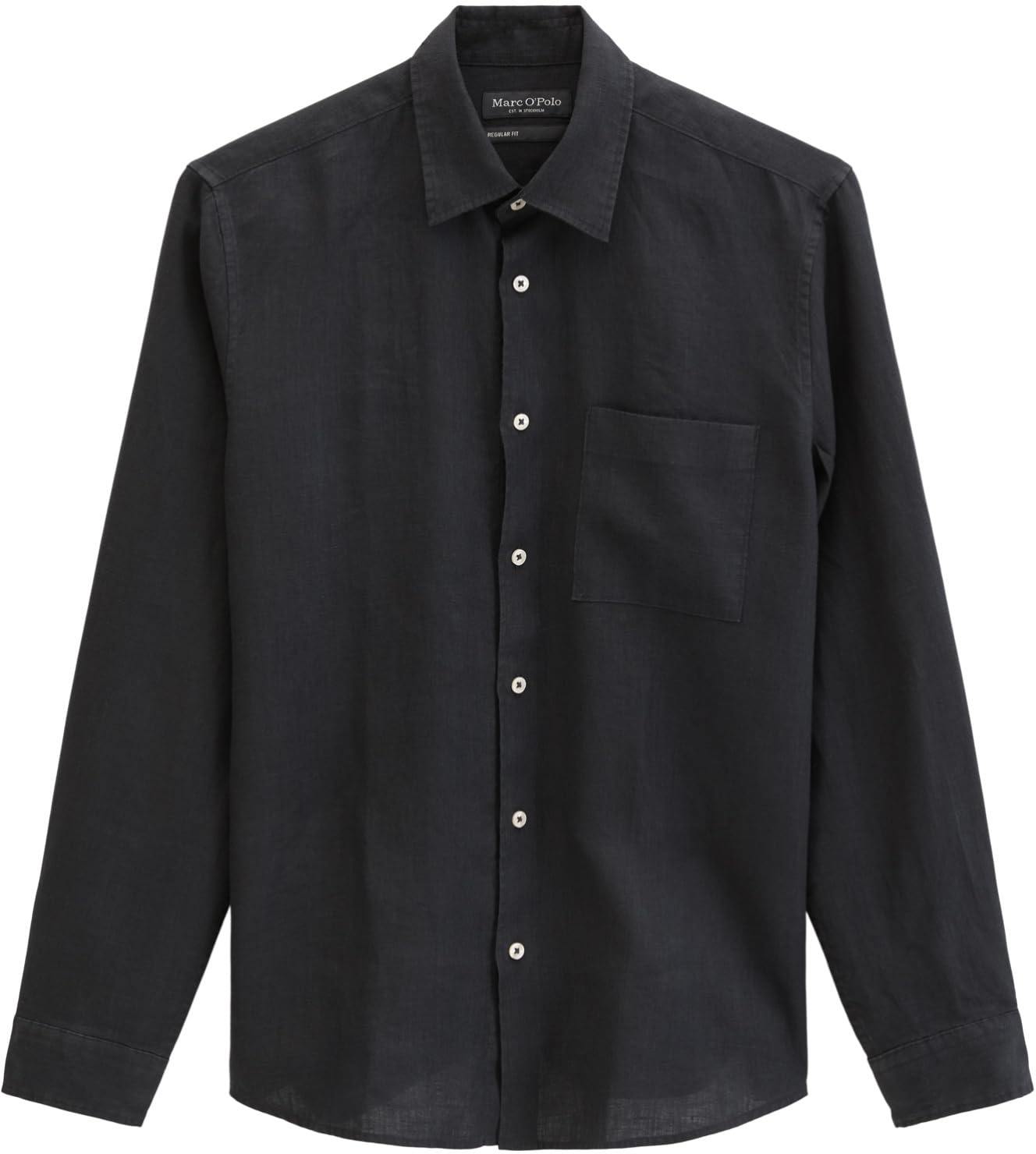 Marc OߴPolo Uomo Camicia in Lino a Maniche Lunghe con Colletto Kent