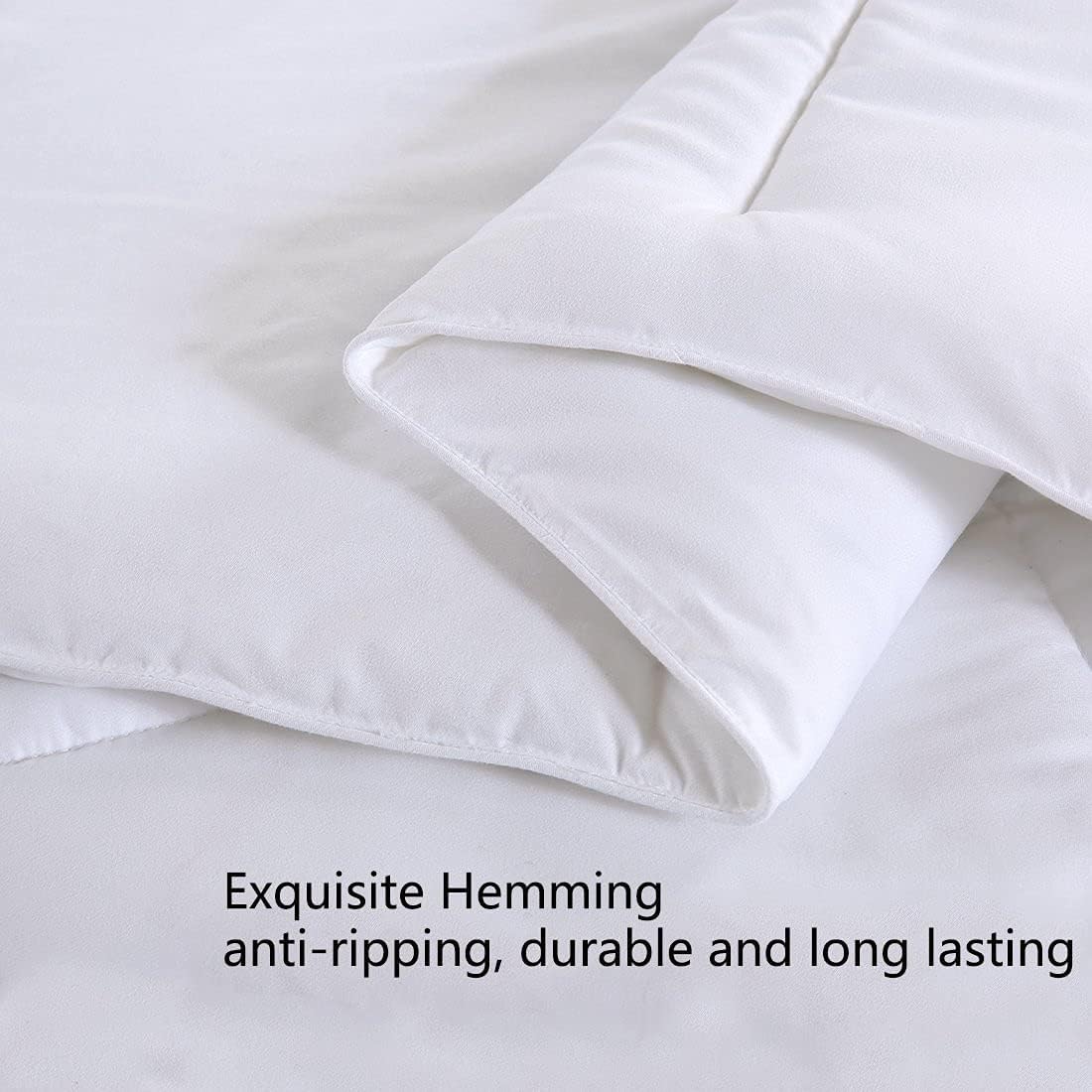 COHOME Queen 2100 Series Cooling Comforter Down Alternative Quilted Duvet Insert with Corner Tabs All-Season - Luxury Soft Hotel Comforter - Breathable - Reversible - Machine Washable - White : Home & Kitchen