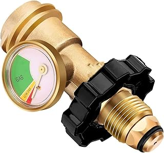Pol Propane Tank Gauge Built-In Leak Detector, Gas Pressure Gauge Level High Low Indicator, Propane Fuel Tank Gauge Meter for QCC1 Propane Tank Gas Cylinder