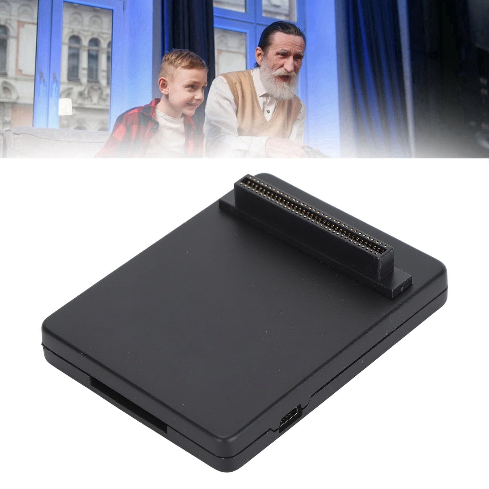 Tangxi Retro-Konsolen-Gaming-Zubehör, 3D-gedrucktes Gehäuse, Klonversion, Optisches Laufwerk-Emulator-Kit, Unterstützt Speicherkarte für SCPH 1001 für SCPH 7502 (Black)