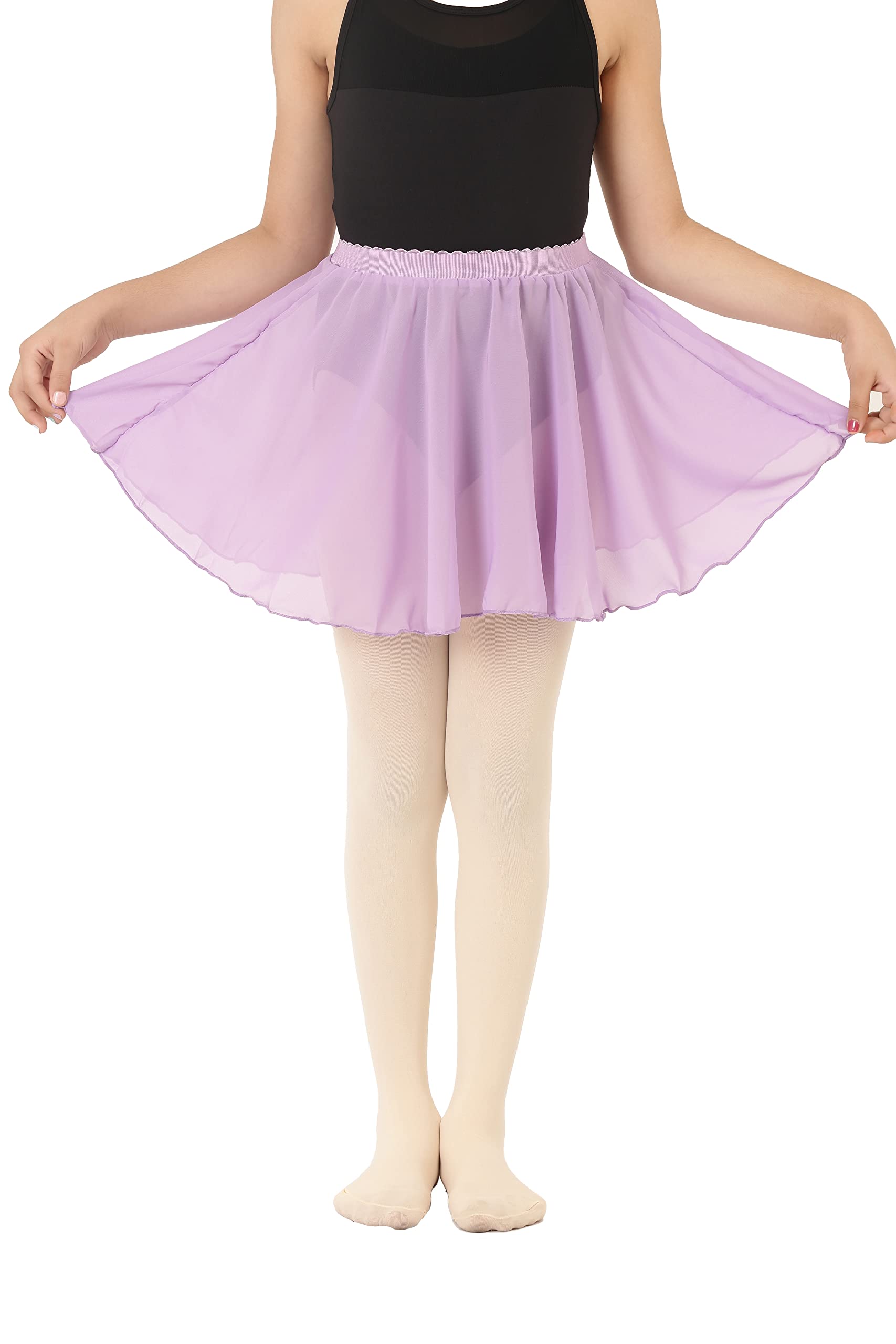 The Dance Bible Kids Girls Women Chiffon Ballet Skirt Dancewear with Elastic Pull-On Waist-image-23
