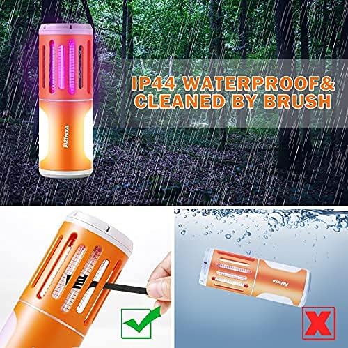 Fietrexa 3 In 1 Mosquito Killer Lamp,USB Rechargeable LED Camping Lantern,Electric Fly Zappers,Waterproof Bug Zapper For Indoor And Outdoor