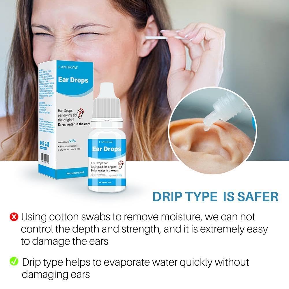 20 ml di gocce auricolari per la cura dell'otite media, gocce per il dolore all'orecchio, prurito, otite acuta, infezione batterica, rimozione, trattamento, pulizia del cerume