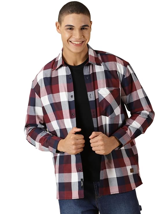 Thomas Scott Men's Classic Tartan Checkered Shacket