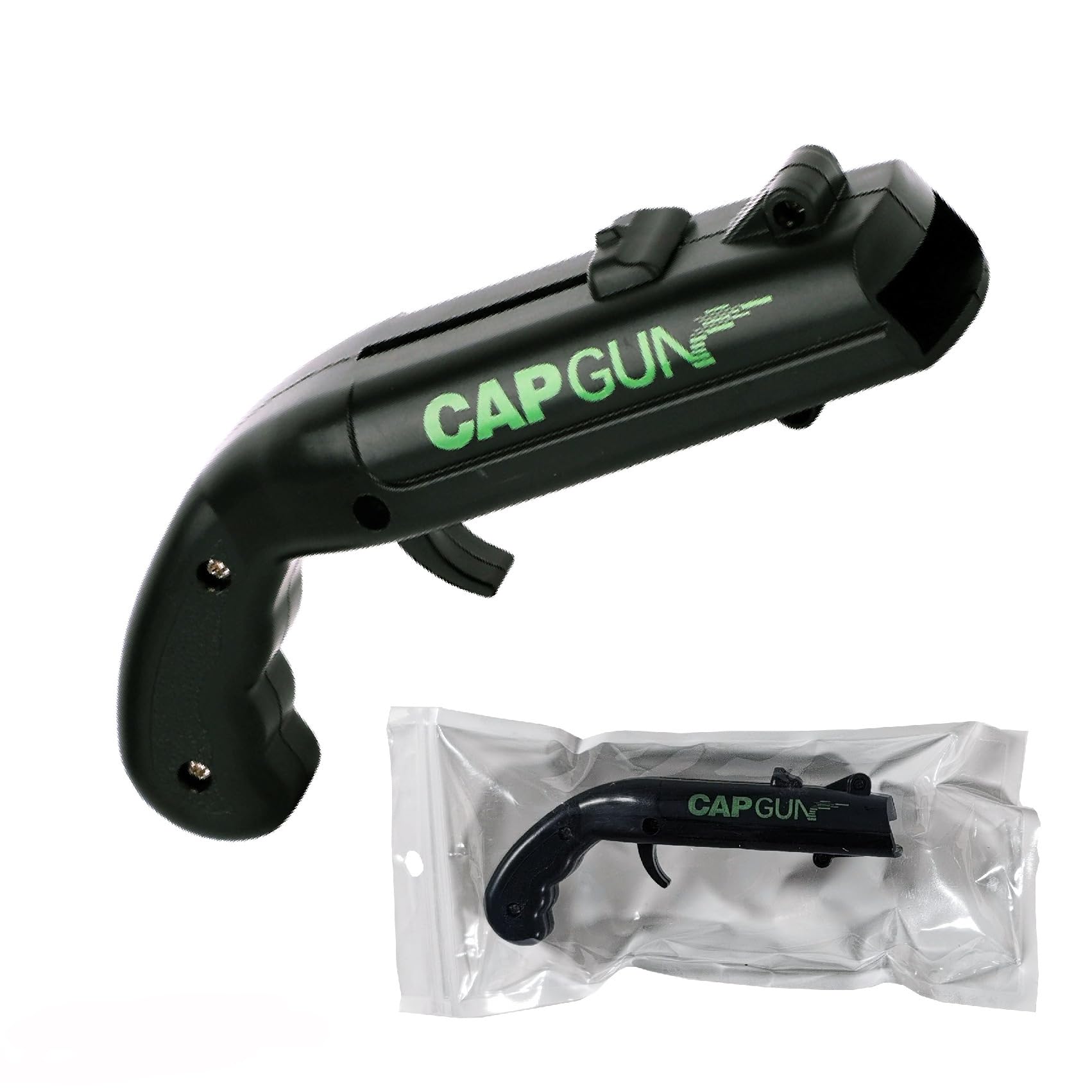 Bottle Opener with Cap Launcher – Funny Shooting Gun for World Cup Parties, BBQ, Tailgates – Unique Beer Cap Shooter Gadget Gifts for Men, Dad, Husband, Him on Birthday, Sports Events (Black)