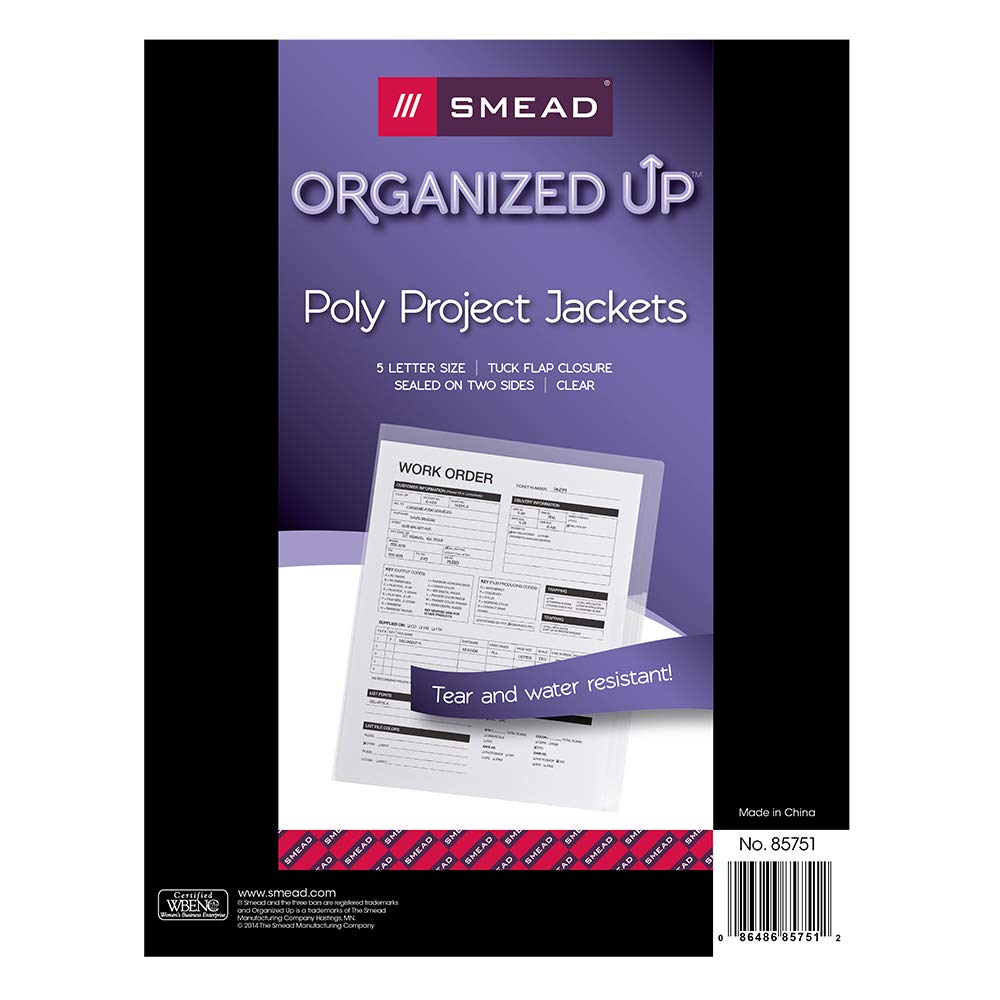 Snapklik.com : Smead Organized Up Poly Translucent Project File Jacket ...