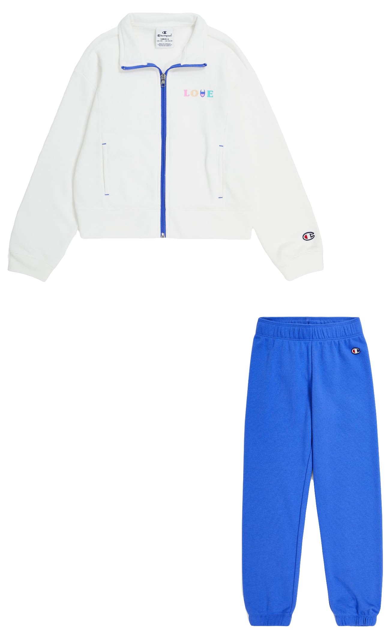 Champion Legacy Back To School Sweatsuits G-Ultralight Spring Terry High-Neck Full-Zip Tuta Sportiva Bambine e Ragazze