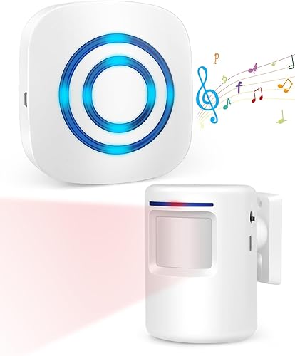 Miniatura 8 de Buscador inalámbrico para cuidadores, alarma con sensor de movimiento, alarma de cama interior para adultos mayores, alarmas de puerta para