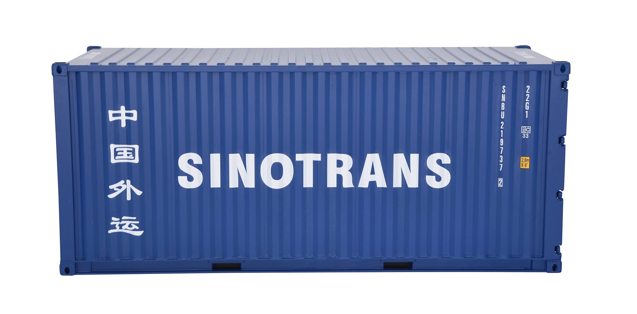 TANG DYNASTY1:20 SINOTRANS 20GP Shipping Container Model Gray Abs Resin & Wood Toy Home Decoration Gift