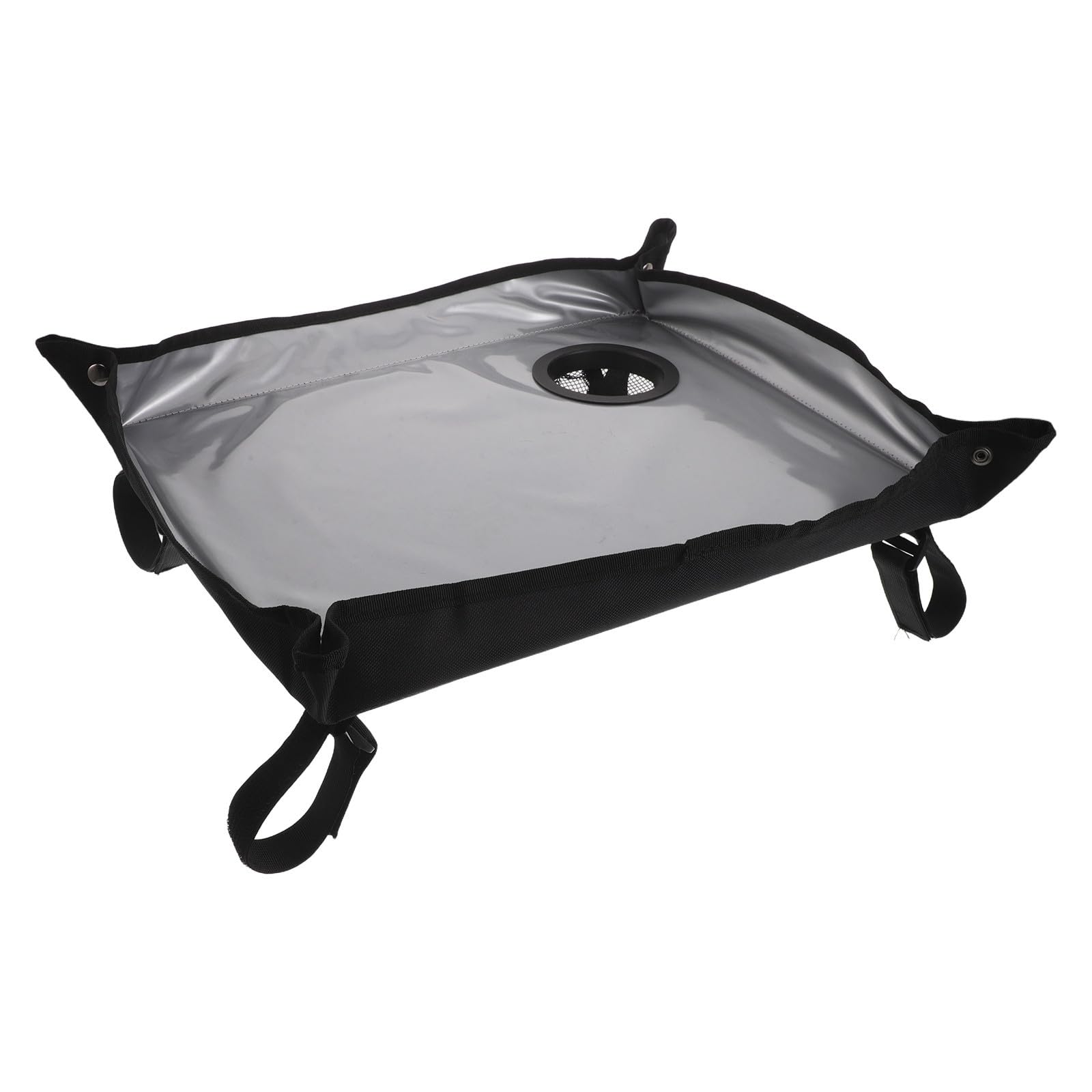 PACKOVE Bandeja para Andador para Personas Mayores con Portavasos, Accesorio de Bandeja para Andador, Poliéster y Plástico, Plegable y Ligera, para Cocina y Comedor, para Seniors