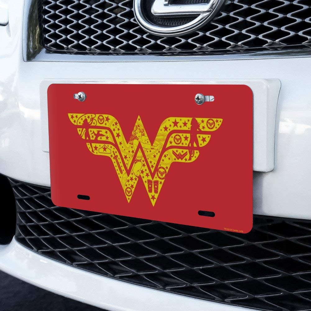 GRAPHICS & MORE Wonder Woman Wonder Woman Icons Logo Novelty Metal Vanity Tag License Plate