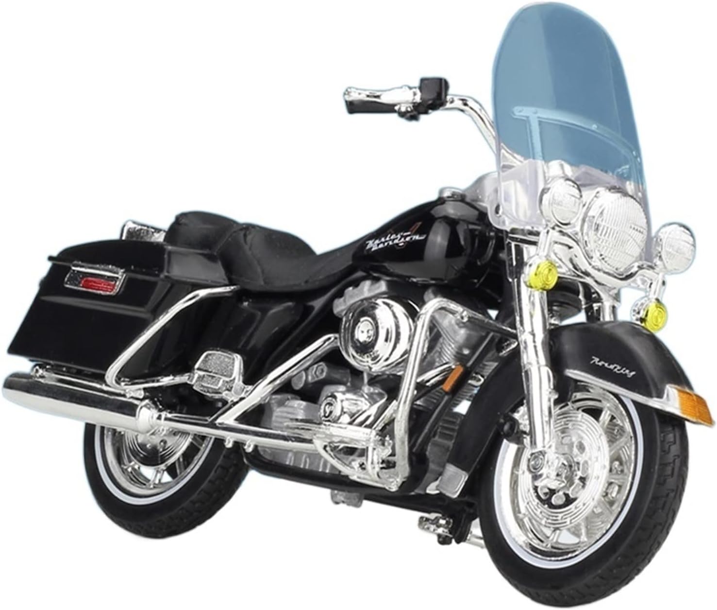 HTASFCI Motorcycle Model for Harley 2017 Road King Special, 1968 FLH Electra Glide, 1:18 Classic Motorcycle Model Alloy Fuel Tank Gift Multiple Models Multicolored(Gold)