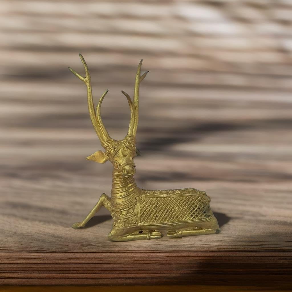 Timeless Treasures: Handcrafted Dokra Deer for Home Decor 