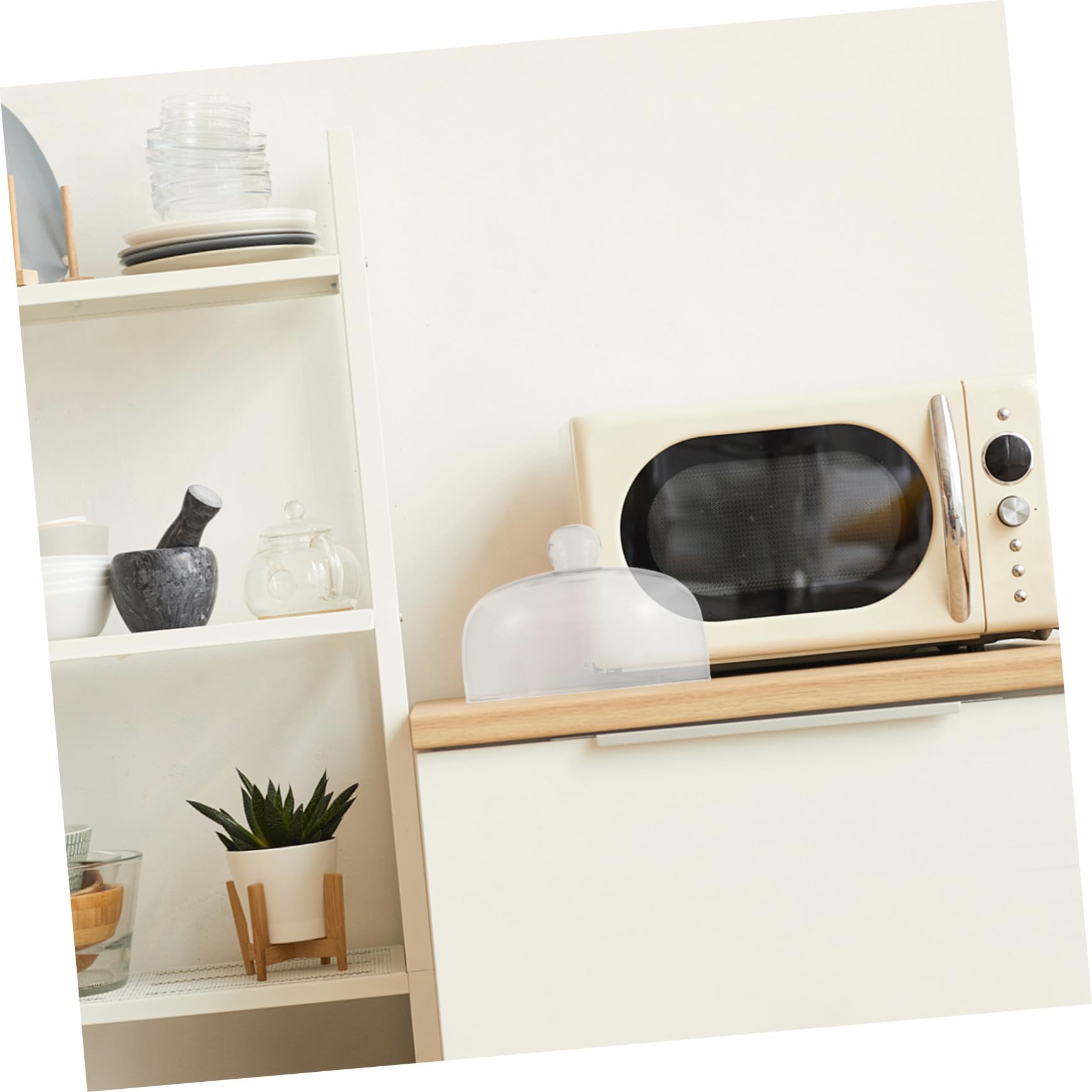 COLLBATH Tapa de Vidrio Transparente para Microondas de 24cm Excelente Sellado y Compatibilidad para Calentar Alimentos en Cocina