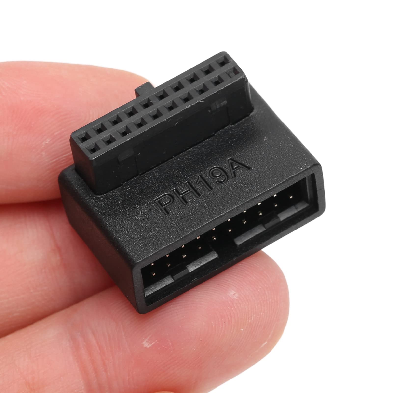 USB 3.0 90-Grad-Adapter Für Mainboard – 19/20-Pin Stecker Auf Buchse, Nach Oben Gewinkelt (PH19A), Für Besseres Kabelmanagement