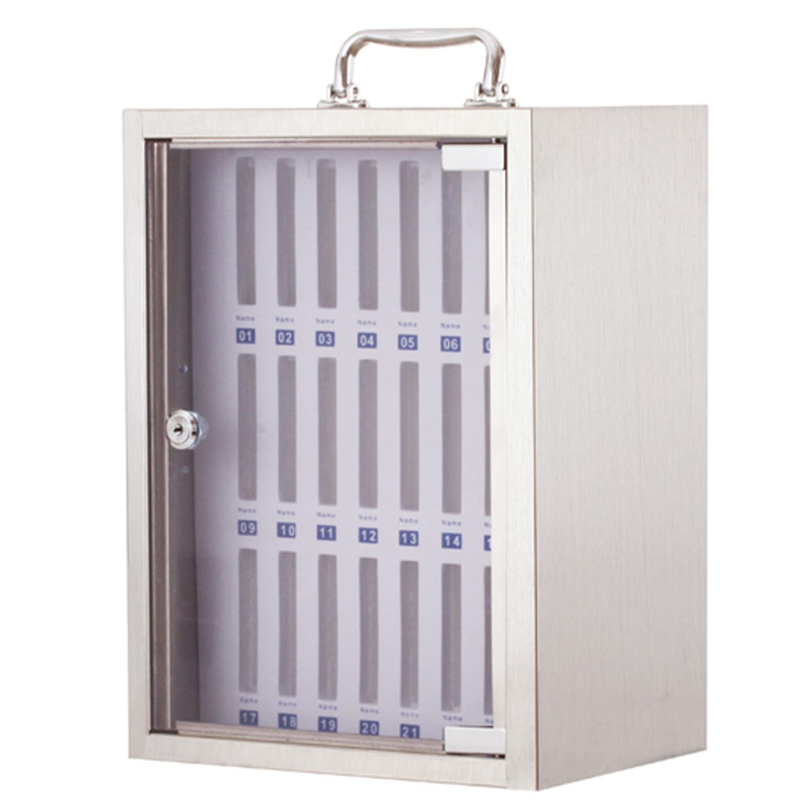 Portable Cell Phone Safe Deposit Box with Handle 60 Slots Locker Secure Cell Phone Storage with Lock Ideal for Events Offices and Schools,24slots