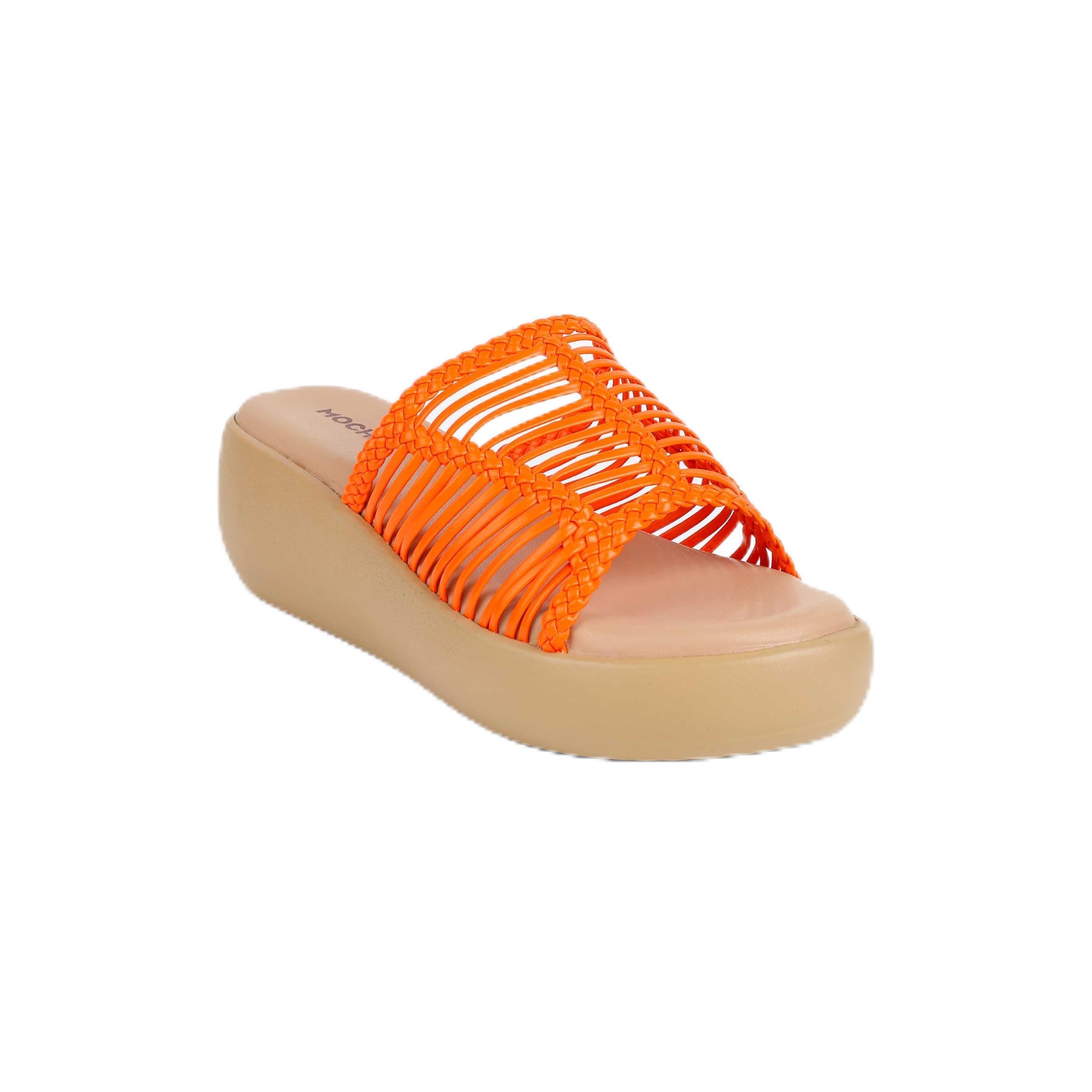 mochi Women's Orange Casual - Mules-picture-12