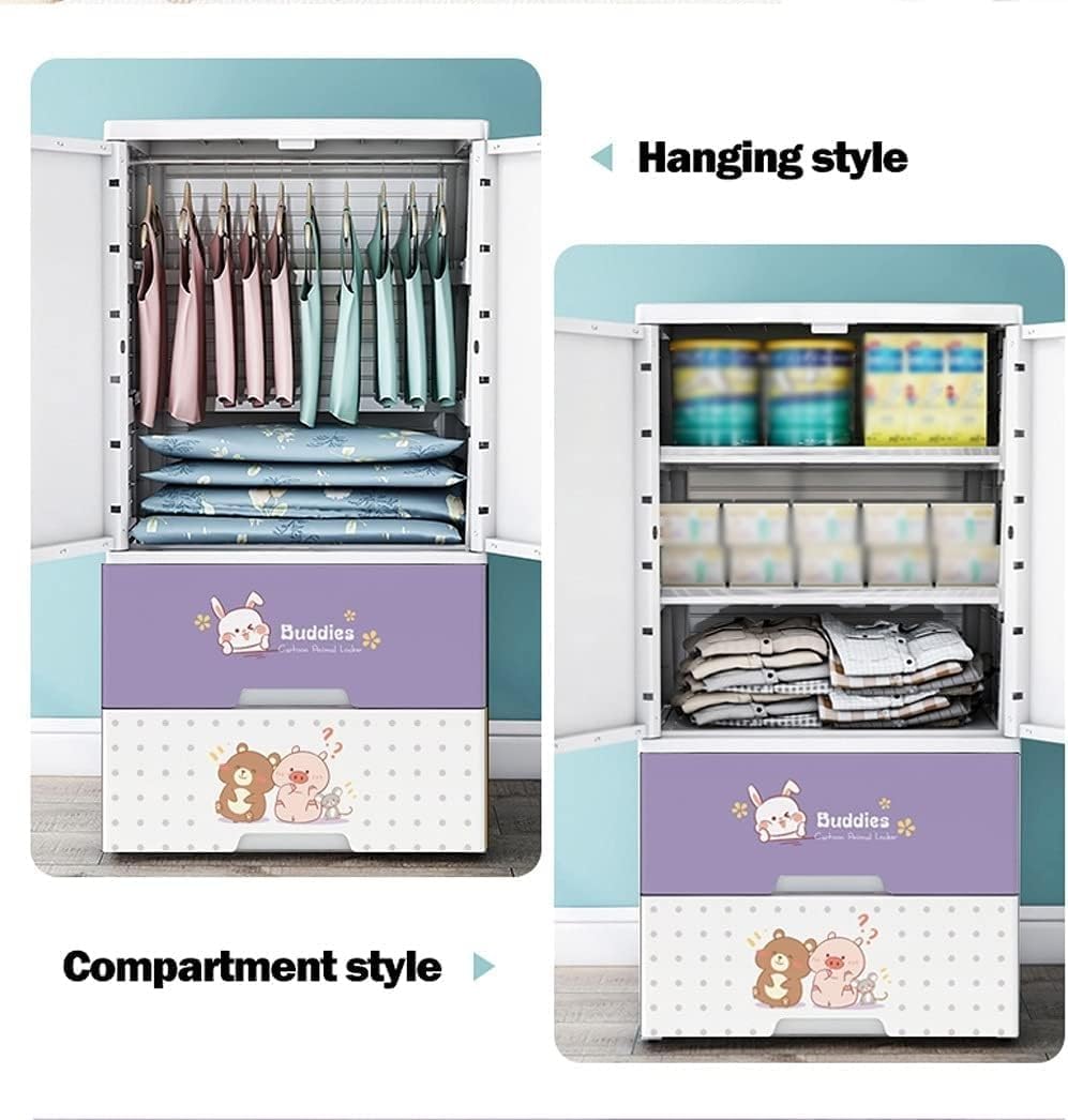 Storage Bins Drawer Cabinets Children's Wardrobe Boxes & Wardrobes(Building Block Calf,Hanging)