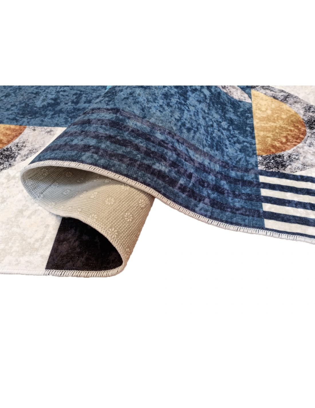 Mani Textile - Tapis Jodhpur Bleu Dimensions - 120x180