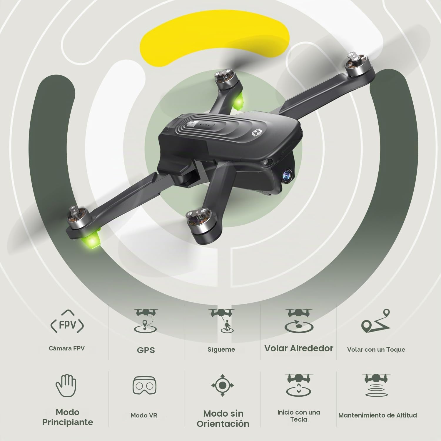 Holy Stone HS175D Drone con Cámara 4K para Adultos, Motor sin Escobillas, WIFI 5G y 2.4G, RC Quadcopter Plegable con GPS Auto Return, 46 Minutos de Vuelo, Fly Círculo, Altitude Hold, Modo sin Cabeza