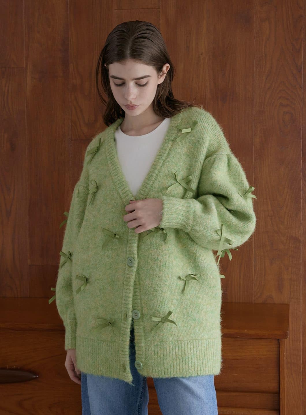 COEL リボンビッグカーディガン