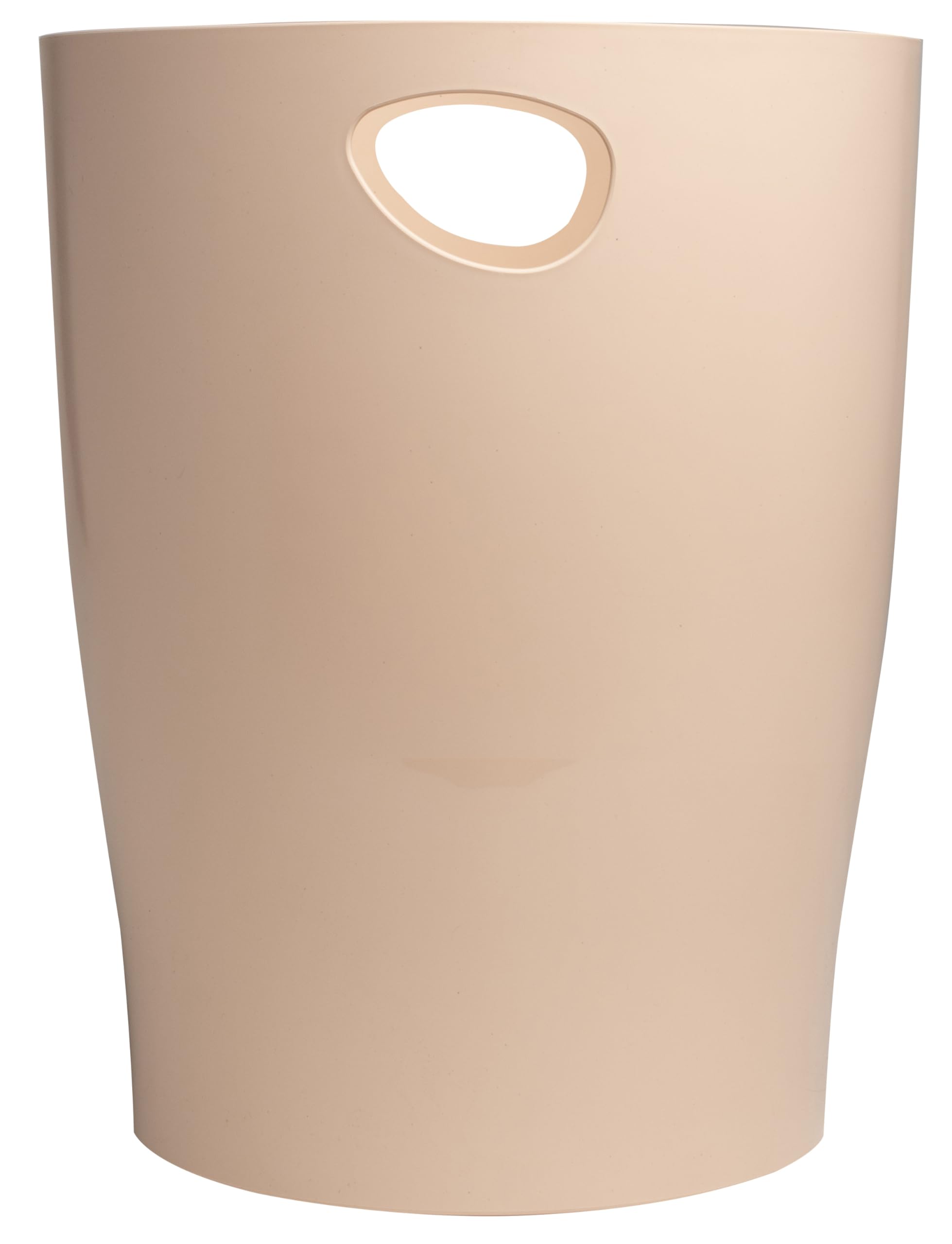 ExacomptaRef 45331D - Set of 8 waste paper bin ECOBIN Skandi with handles - volume 15 litres - dimensions 26.3 x 26.3 x 33.5 cm - for office or home - nude