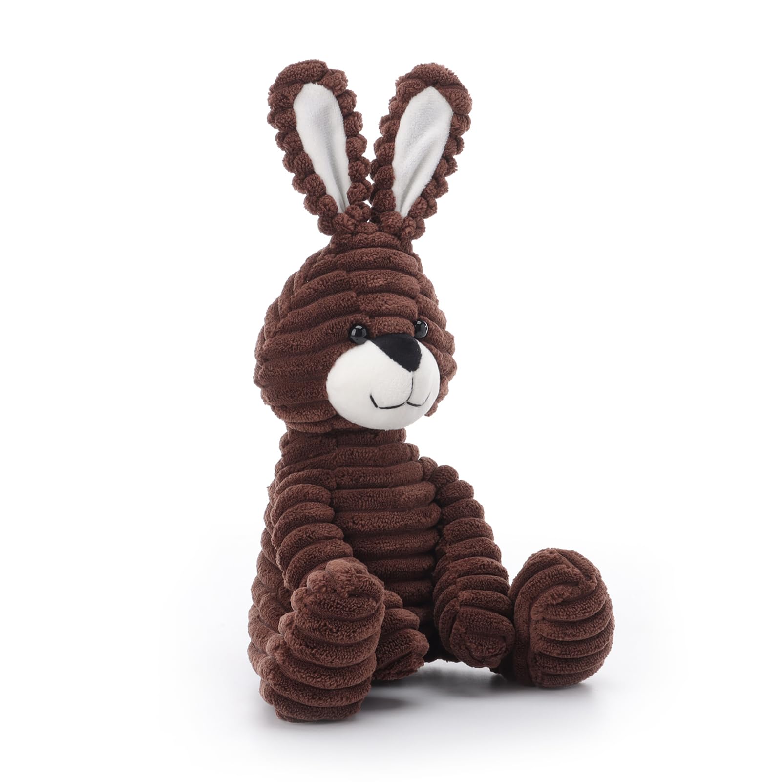 Apricot Lamb Brown Corduroy Bunny Plushies Stuffed Animals for Baby Girl and Boy Soft Cute Plush Toys for Kids Rabbit 9 Inches - Image 2