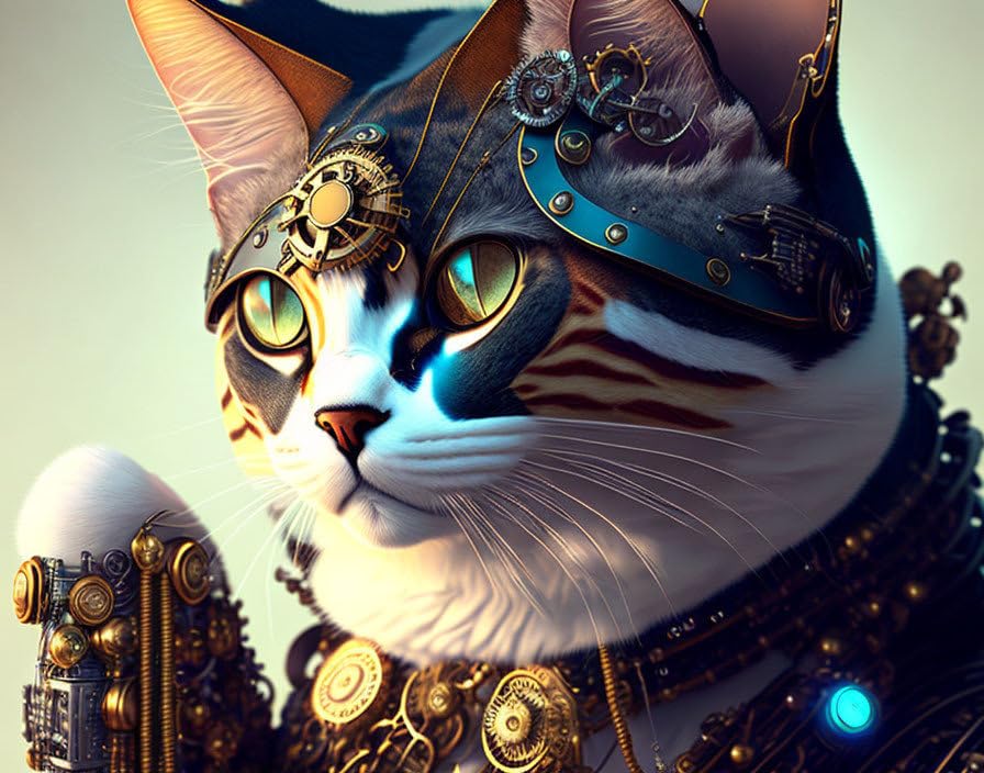 Cyborg Steampunk impression haute définition grand format sans cadre SERENDIPITP toile 58x90cm