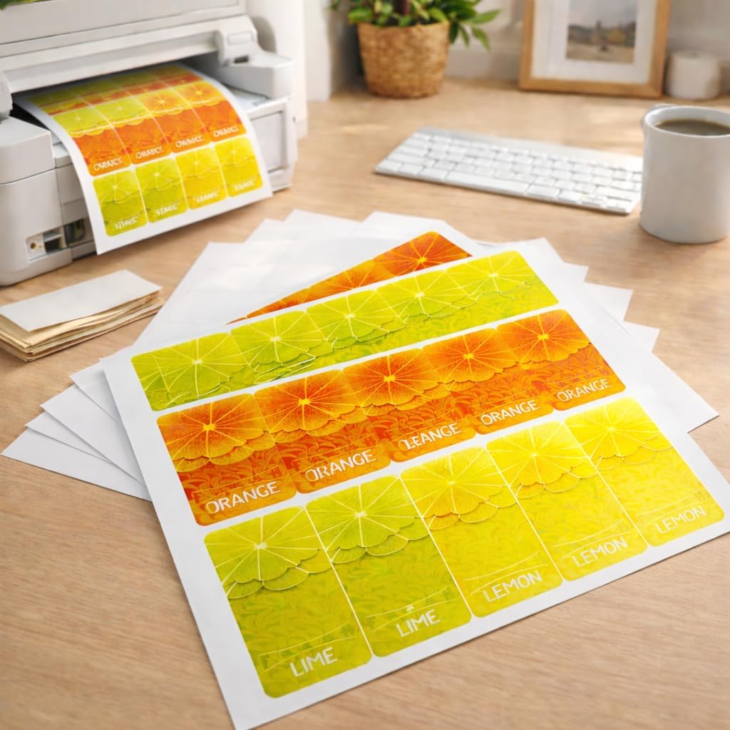 10 UP 4x2 inch Bottle Labels - 150 Pcs Printable Glossy White Waterproof Vinyl Sticker Labels for Inkjet or Laser Printer - Image 3