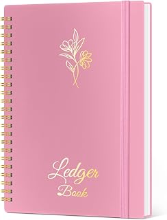 Accounting Ledger Book for Small Business, Expense Tracker 8.4"x6.1" | Bookkeeping Record Notebook with Budget & Income Ex...