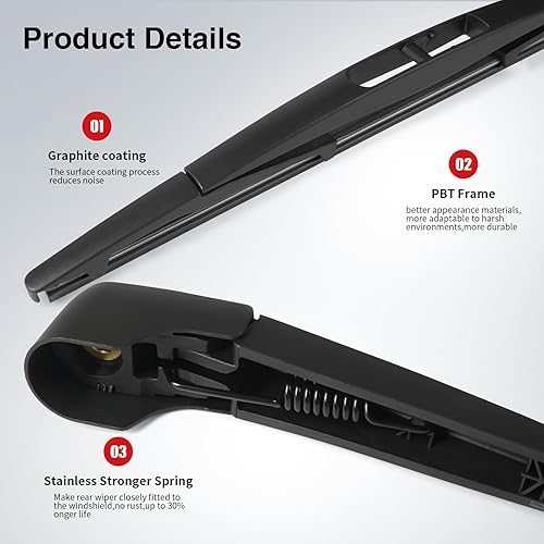 Vista 47 de OTUAYAUTO Juego de limpiaparabrisas trasero - Reemplazo para BMW X3 2018-2023 OEM Factory Style Repuesto para BMW X3 G01 2018-2023