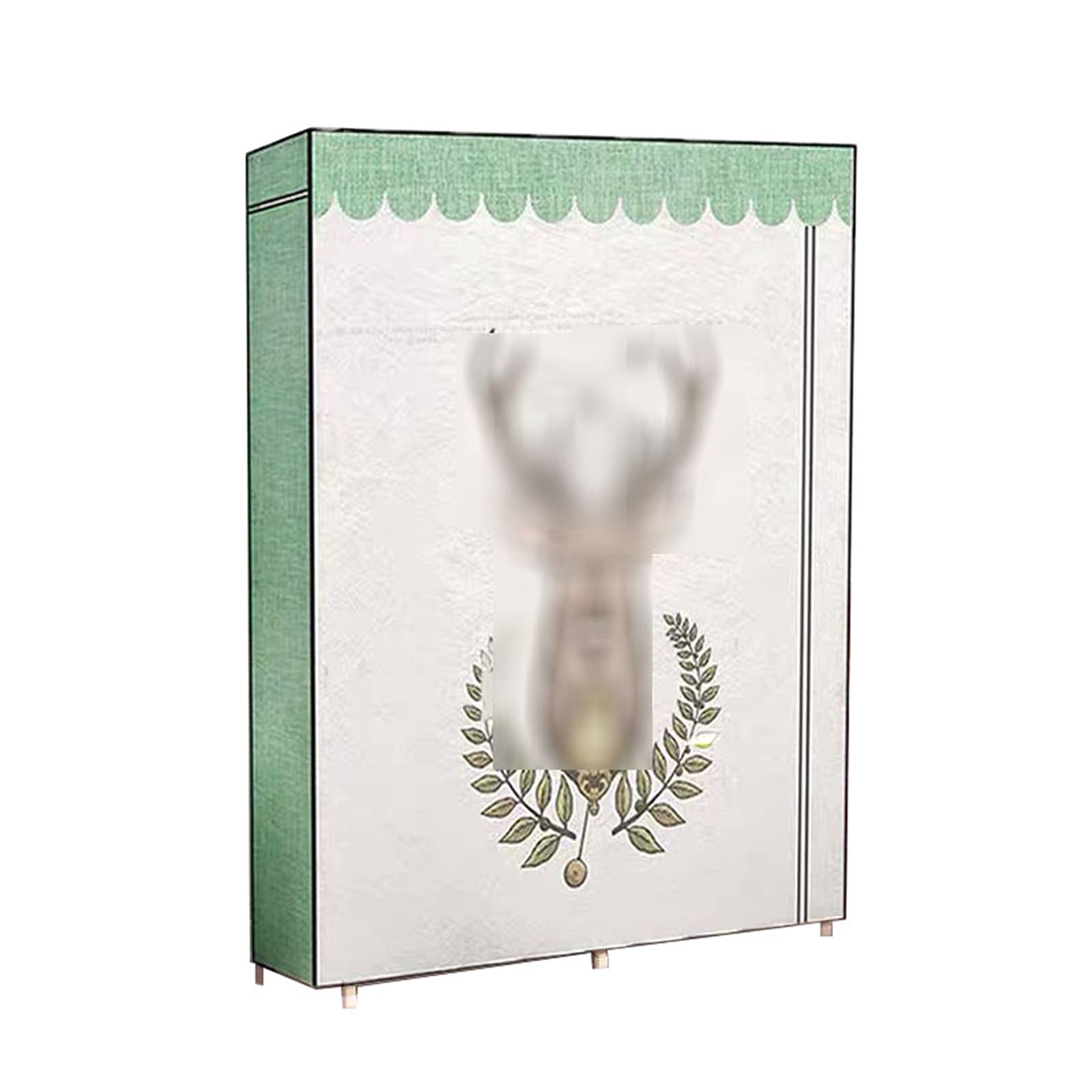 EsEntL Guardaroba per la casa, armadio pieghevole portatile con cerniera in tessuto, armadio telescopico resistente, appendiabiti, appendiabiti (dimensioni: 160 * 95 * 45 cm, colore: C)