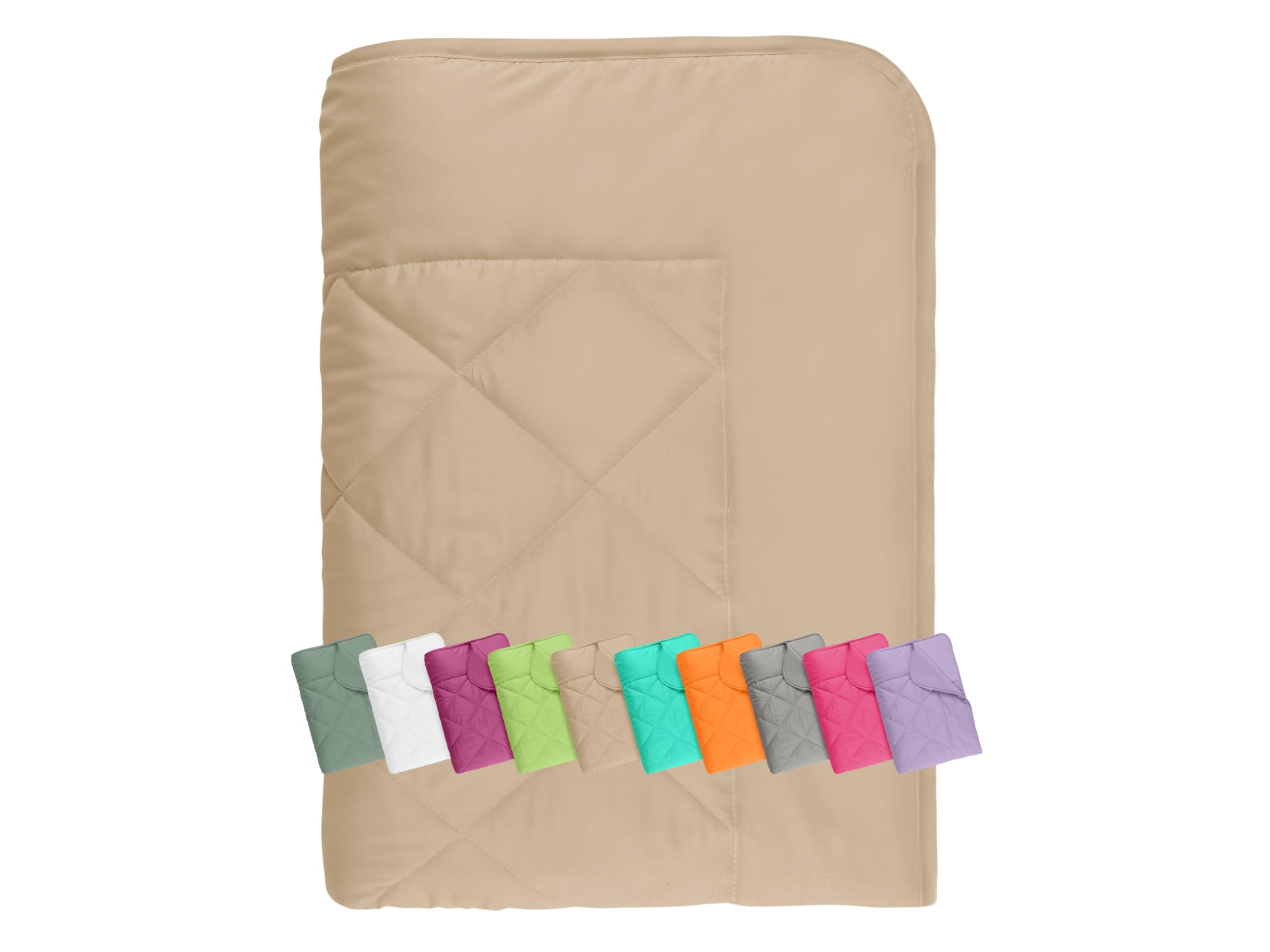 npluseins Summer Blanket 135x200 cm - Thin and Light Duvet for Summer - Sleep Cool - Ideal for Camping Outdoor Garden and Guests - 1180.1542, approx. 135 x 200 cm, Cappuccino โ image 1