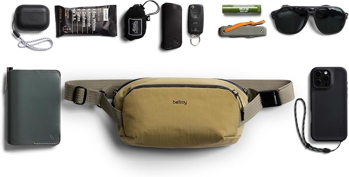 Bellroy Venture Ready Sling, Travel Crossbody Bag - Safari