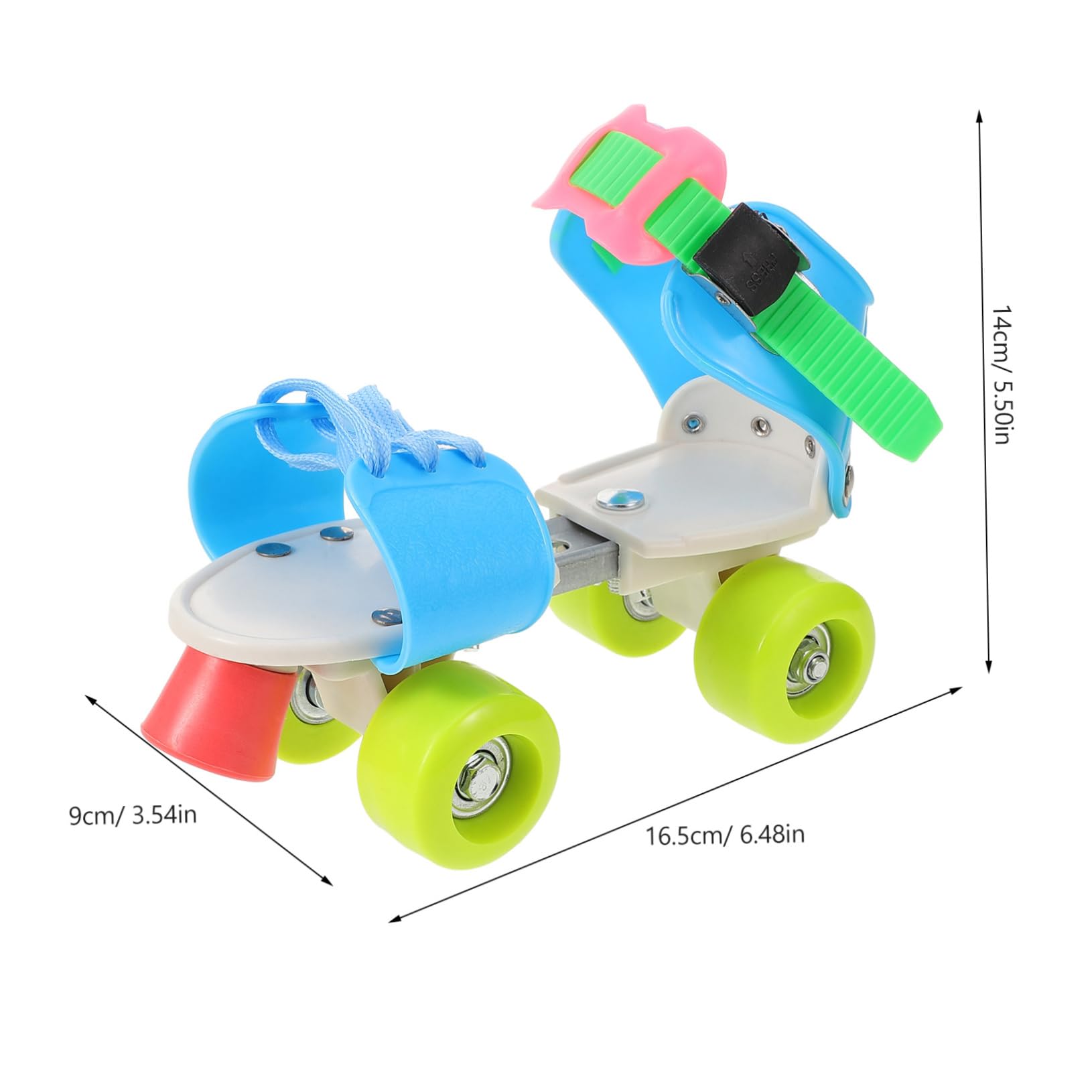 Happyyami 1Pair Beginner Roller Skates for Comfortable Double Row Skating Shoes for Use High Stability Four Wheel Design for Easy Control and Safety