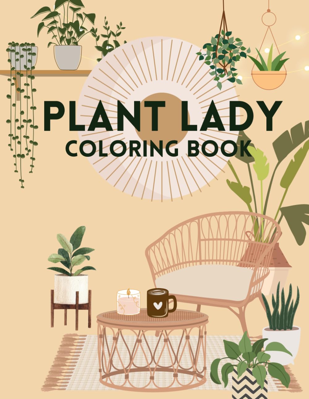 Plant Mom A Plant Lady's Coloring Book for Plant Lovers Coloring Book for Adults and Teens Hanging Plants Potted Plants Coloring Pages