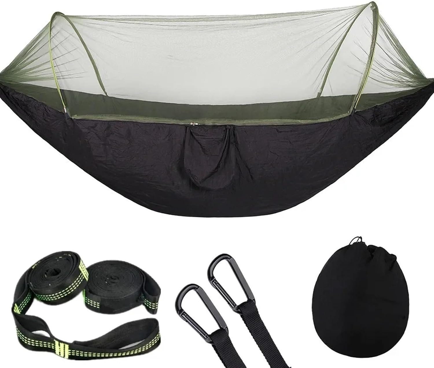 Hanging Mat Outdoor Camping Hammock with Net Portable Outdoor Parachute