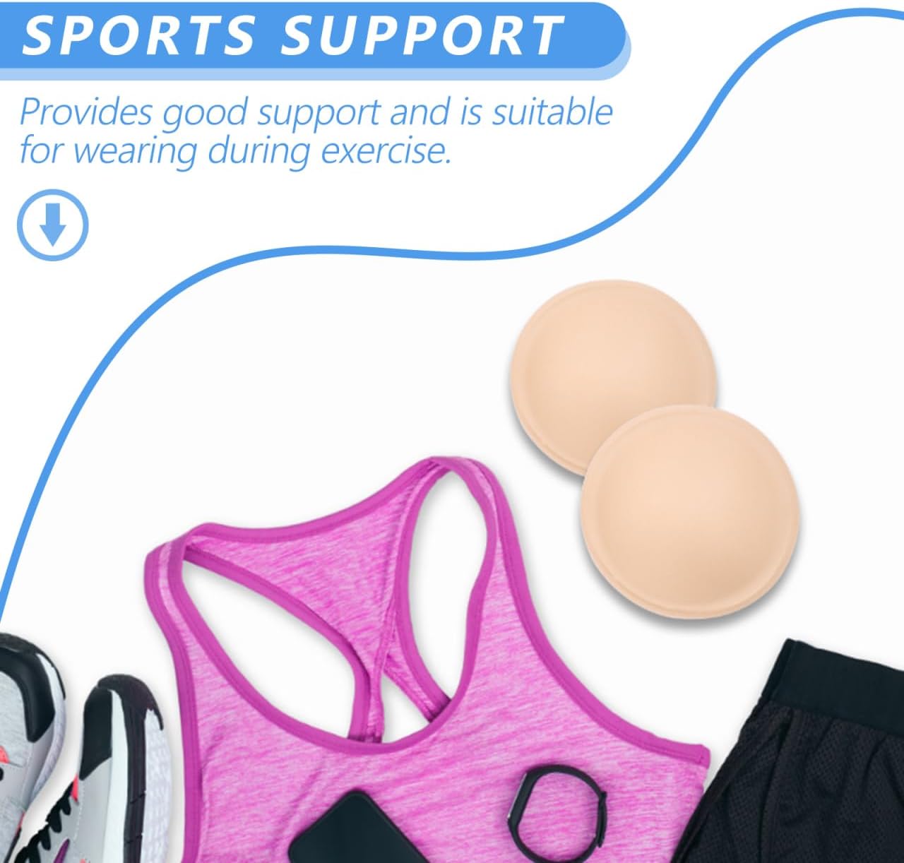 Removable Bra Inserts Pads 3 Pairs Soft Sponge Cups for Swimwear Bikini Lightweight Breathable Chest Pad Underwear Replacement