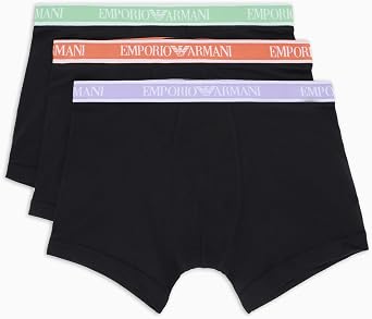 Emporio Armani Mens Logo Band 3 Pack Boxer Brief