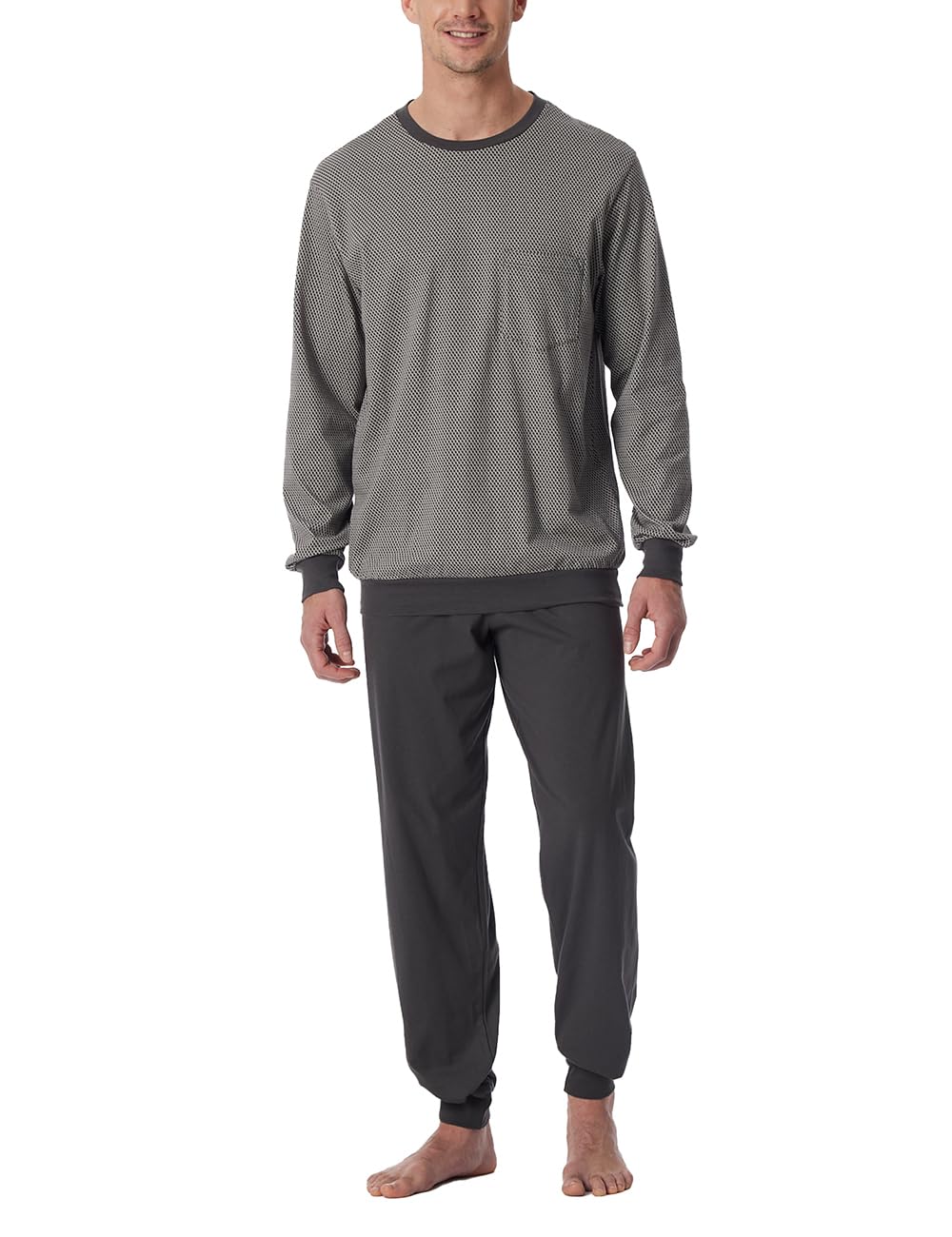 Schiesser Herren Schlafanzug lang mit Bündchen - Nightwear Set