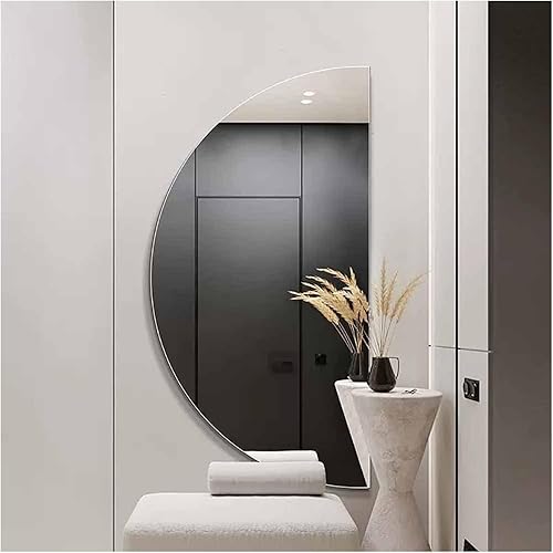 Miniatura 1 de Espejo de baño LED, espejo de baño semicircular, espejo de tocador, iluminación de tres colores, montado en la pared, espejo retroiluminado